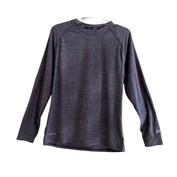 Russell Athletic Other - Russell Athletic Mens Dri-Power 360 Training Fit Long Sleeve Shirt Gray M Hiking